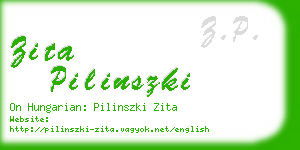 zita pilinszki business card